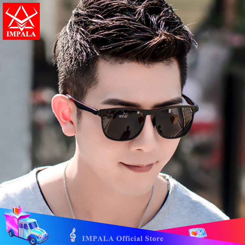 IMPALA QT1663W Fashion Sunglasses for Men and Women Black Spectacles UV400 Anti Glare  Anti UV HD Lens Sun Glasses for Male Female Driving Fishing Eyeglasses