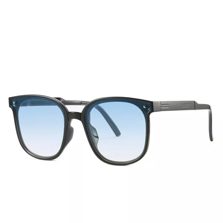 Hello-Sunglasses （with box）New Summer Folding Sunglasses for Women Original Authentic Anti-UV Retro Travel Portable Foldable Ladies Shades Korean Style Sun Protection Polarized Shades for Women W110