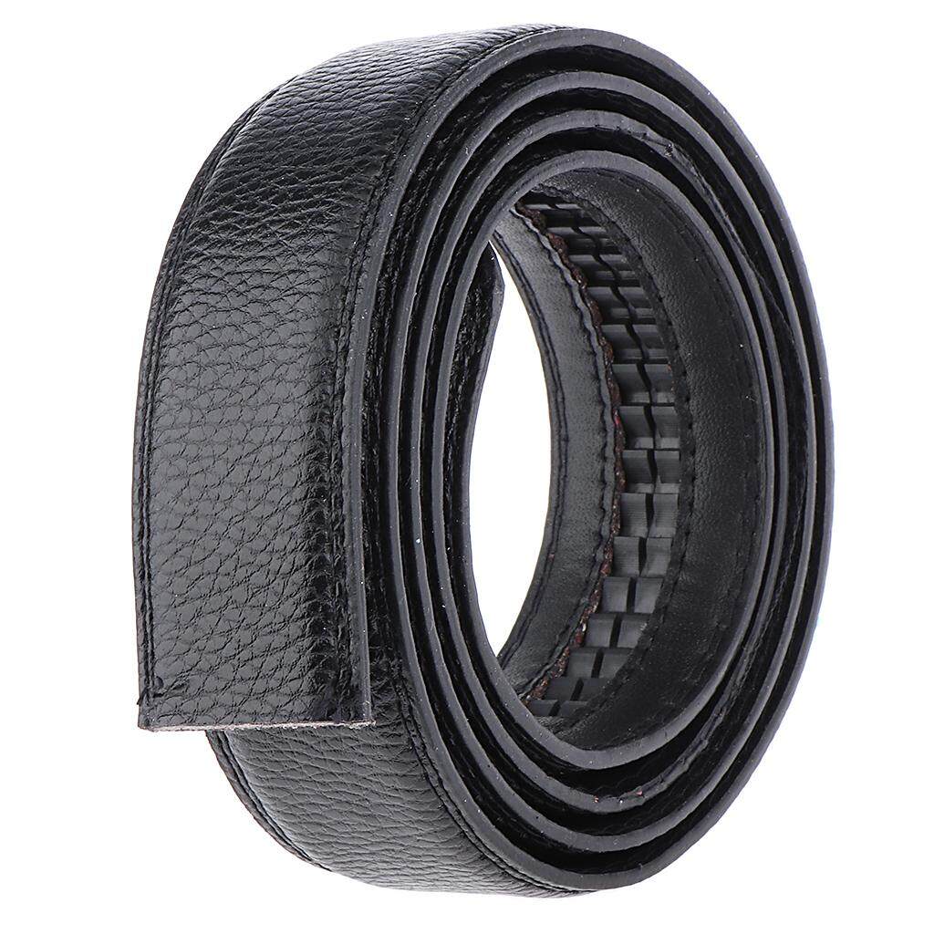Fenteer 2pcs Belt Men's Ratchet Belt Straps Waistband Automatic Waist Belt No Buckle